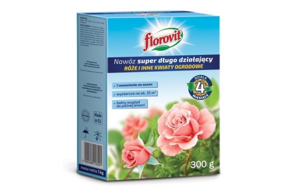 FLOROVIT DŁUGO DZIAŁAJĄCY RÓŻE I INNE KWIATY OGRODOWE 300G