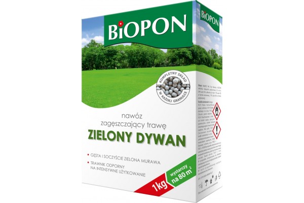 NAWÓZ DO TRAWNIKA ZAGĘSZCZAJĄCY GRANULAT 5KG KARTON BIOPON