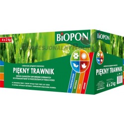 PIĘKNY TRAWNIK CAŁOROCZNY PROGRAM NAWOZOWY 4X2KG BIOPON