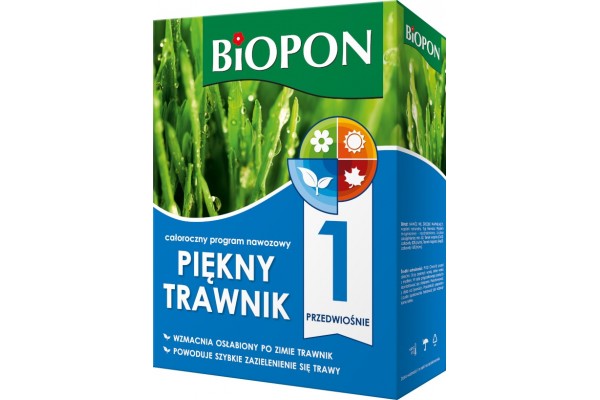 NAWÓZ DO TRAWNIKA PIĘKNY TRAWNIK PRZEDWIOŚNIE 2KG BIOPON