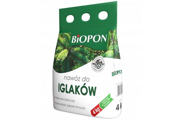 BIOPON NAWÓZ DO IGLAKÓW 4KG WYDAJNY GRANULOWANY