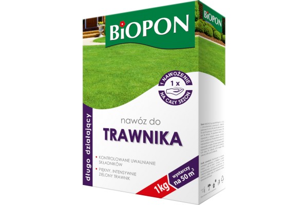 BIOPON - NAWÓZ DŁUGO DZIAŁAJĄCY DO TRAWNIKA 1KG