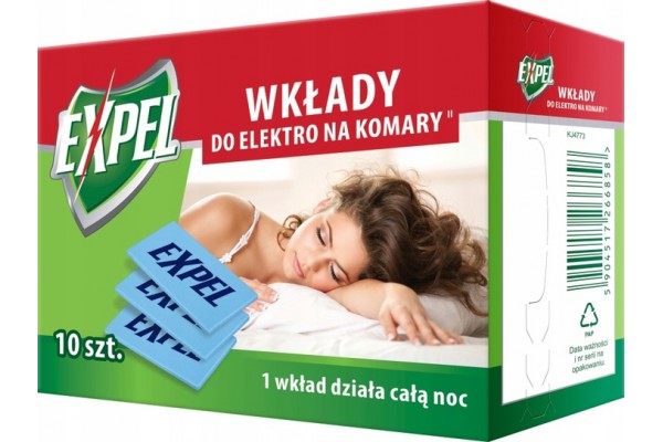 EXPEL WKŁADY DO ELEKTRO NA KOMARY 10SZT