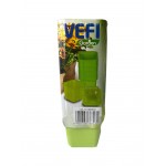 VEFI- HOBBY POTS 6X6 ,LEMON GREEN 800565 (30 szt opak/60 karton) doniczki kwadratowe