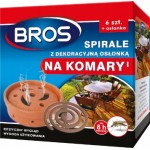 BROS - SPIRALE NA KOMARY Z DEKORACYJNĄ OSŁONKĄ STALOWĄ 6SZT 