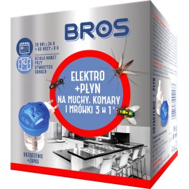 BROS ELEKTRO+PŁYN 3W1 MUCHY,KOMARY,MRÓWKI
