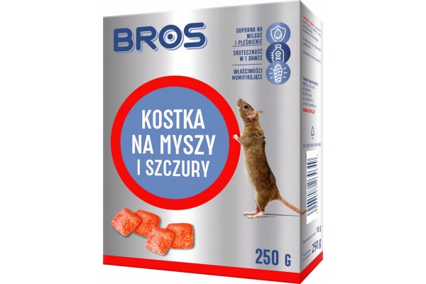 BROS KOSTKA NA MYSZY I SZCZURY 250G
