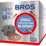 BROS - SPIRALE NA KOMARY Z DEKORACYJNĄ OSŁONKĄ STALOWĄ 6SZT 