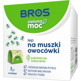 BROS - LEP NA MUSZKI OWOCÓWKI 2SZT ZIELONA MOC