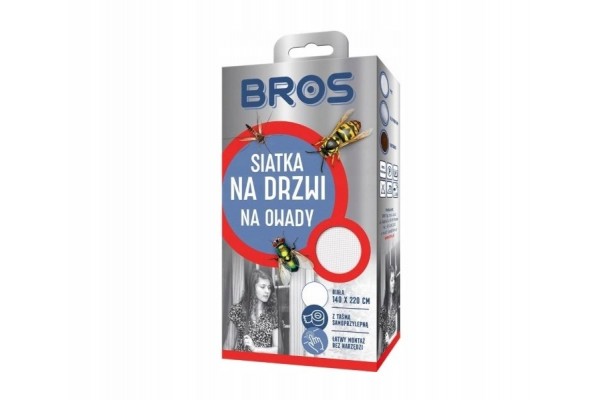 BROS - SIATKA NA DRZWI 140X220 BIAŁA